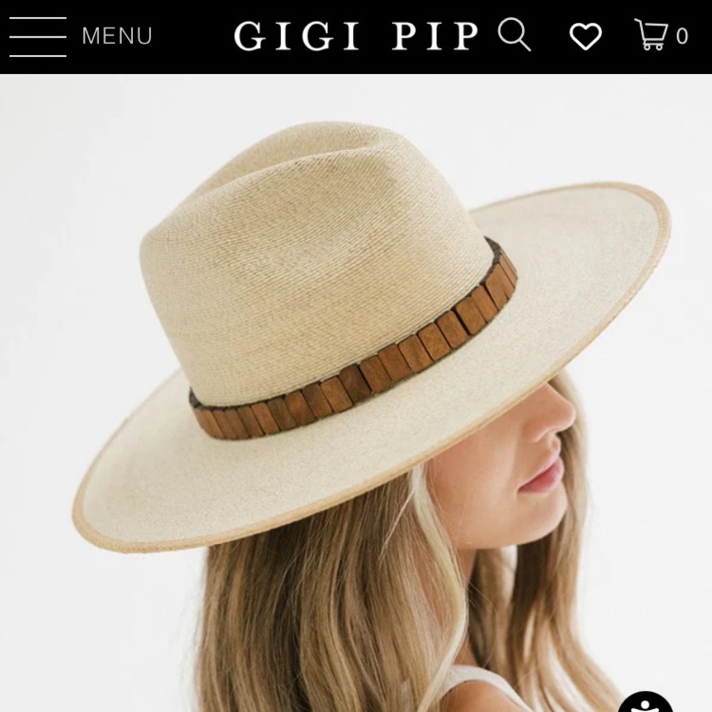 Gigi Pip - Cove Straw Fedora hat - Size 57 (S/M)